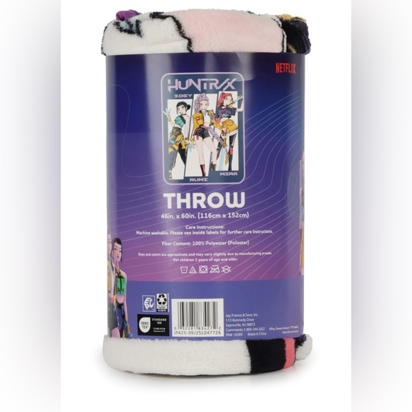 K-Pop Demon Hunters Kids Throw Blanket - Purple & Pink - Picture 5 of 6